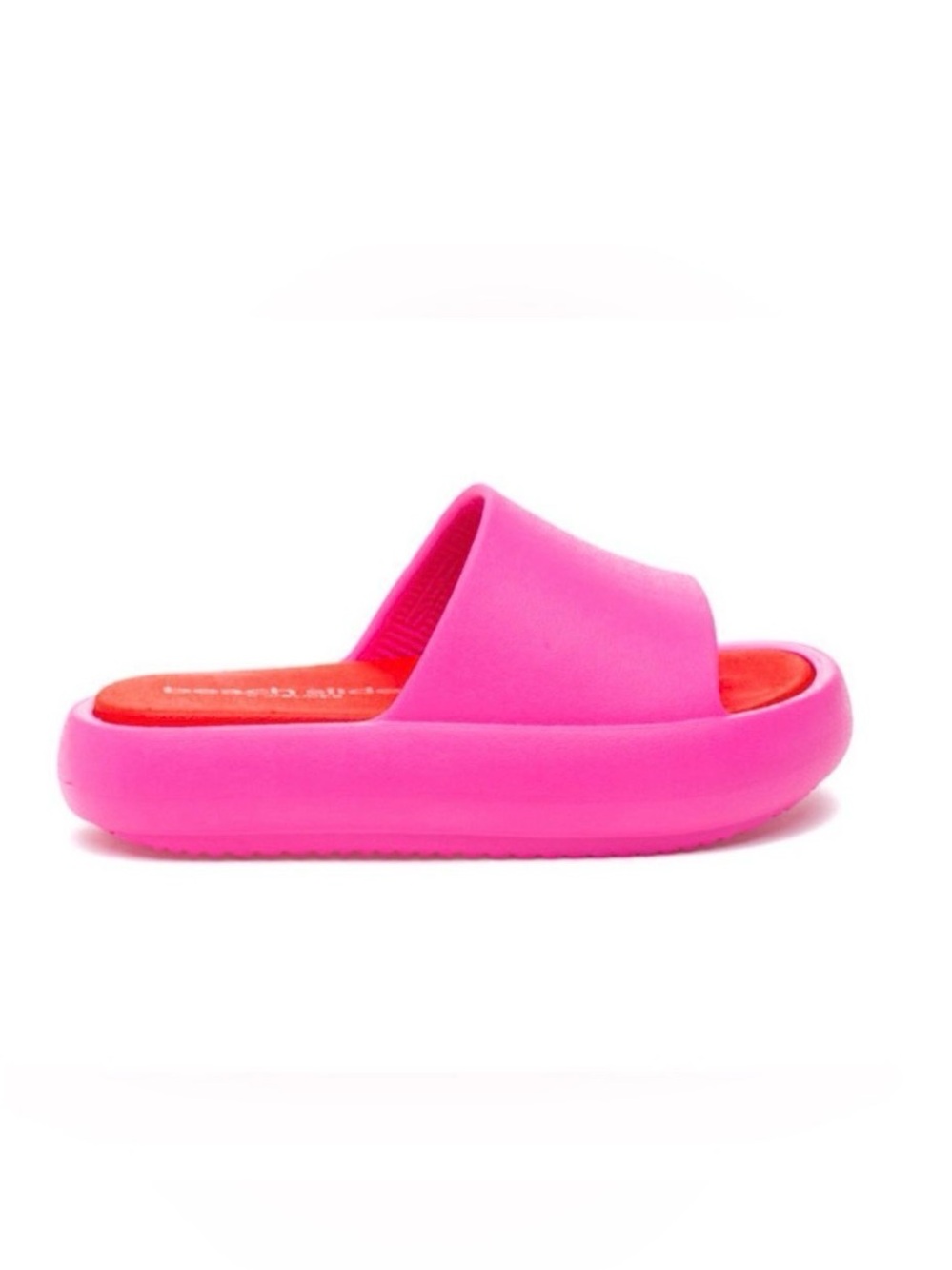 New! Beach Slides by J Slides Fuschia/Red Ava Squish 6M